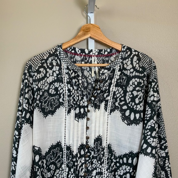 Anthropologie Puff-Sleeve Peasant Blouse - Picture 9 of 16